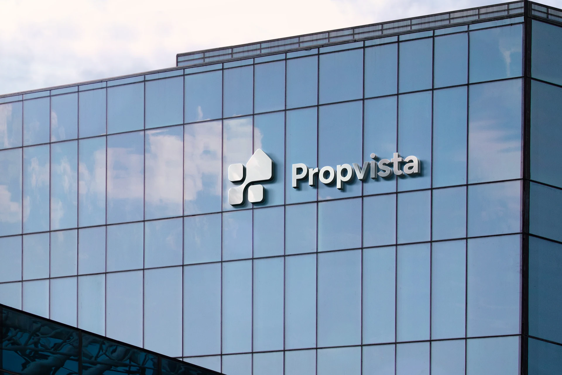 PropVista — building signage mockup