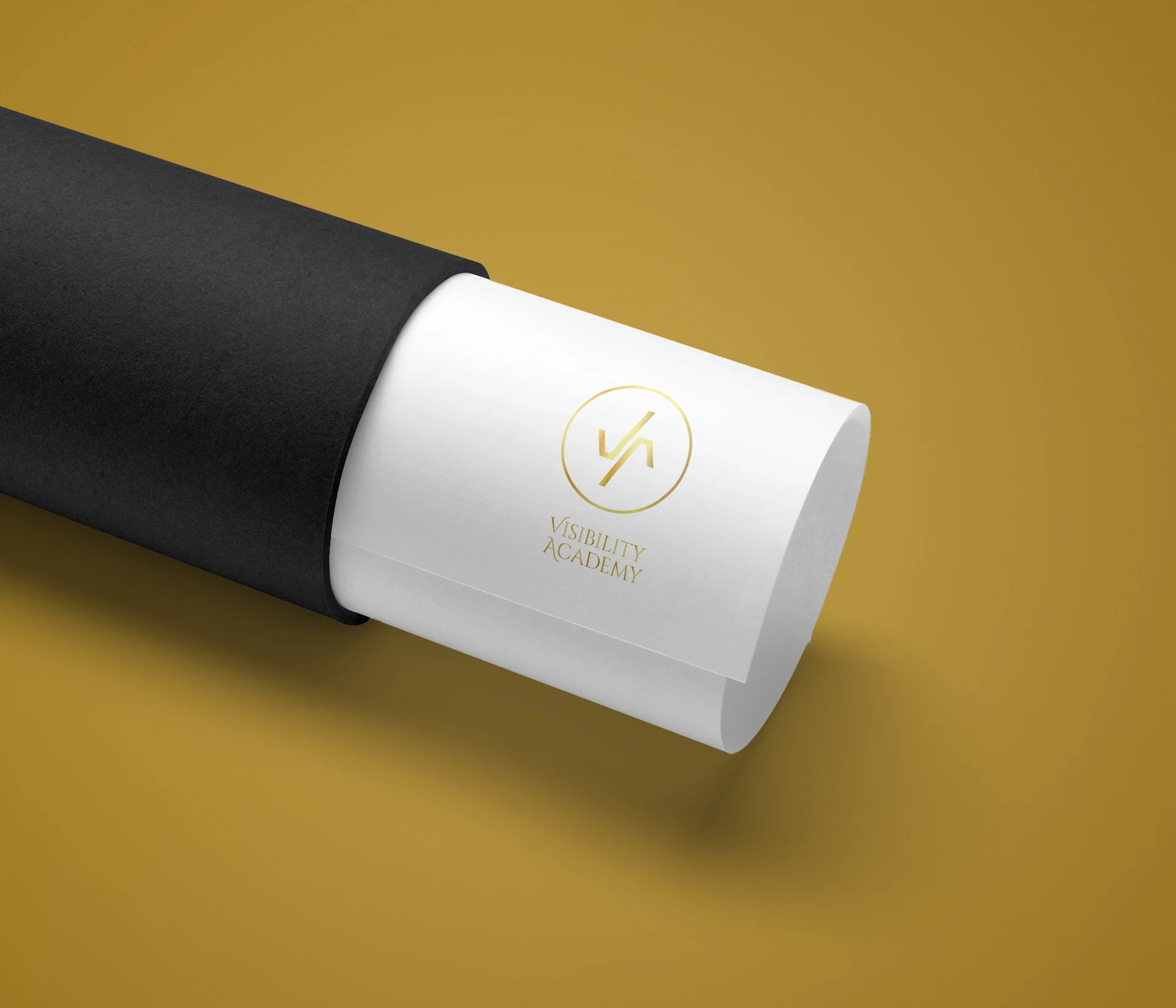Visibility Academy — document presentation mockup